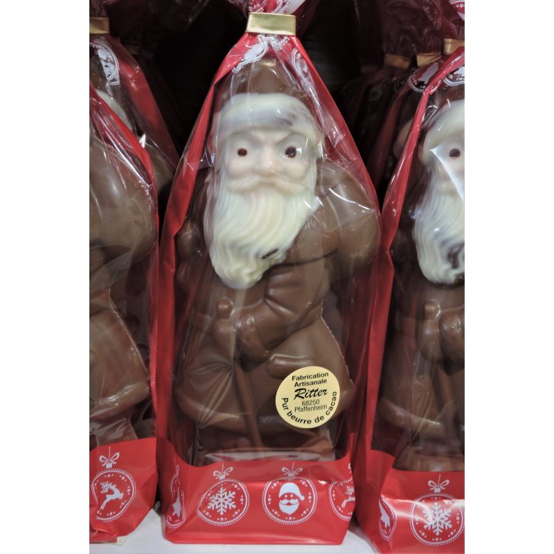 Chocolat au lait croustillant moulage Père Noël MILKA : Le moulage
